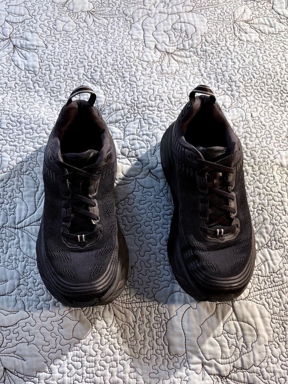 HOKA ONE ONE Bondi 6 Wide Triple Black Running Shoes Women’s Size 9D💕 - Picture 2 of 13